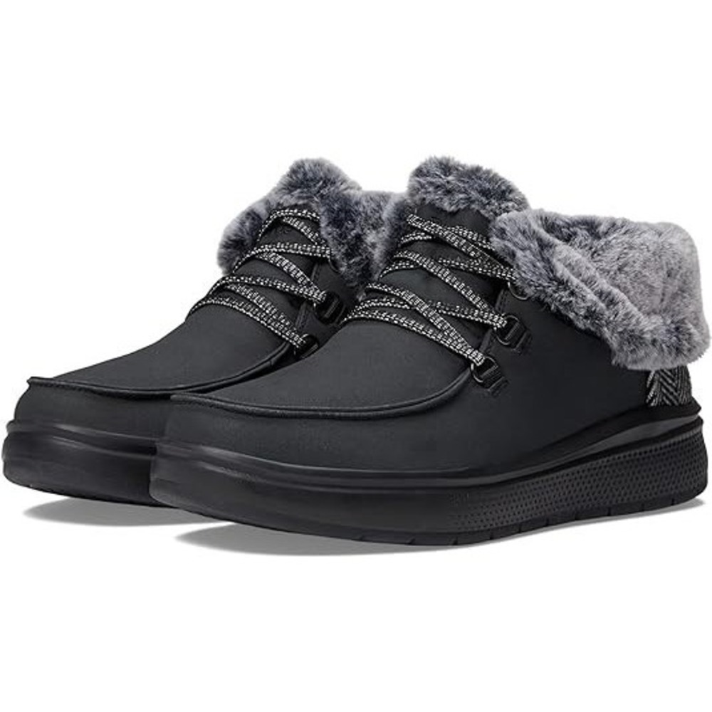 Skechers Women's Bobs Skipper Wave‎ - Cozy Queen 114270 Size 6.5 Black New W Box